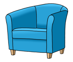 Leichte Sprache: Ein Polster-Sessel